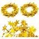 thumbnail image 1 of Paquete de 2 guirnaldas de oropel con forma de estrella de Navidad, guirnaldas de alambre brillantes, decoración para árbol de Navidad, adorno festivo de 25 pies x 2 pulgadas (dorado), 1 of 3