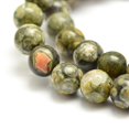 thumbnail image 3 of Natural Rhyolite Jasper Bead Strands Round 10mm Hole: 1mm 38pcs/strand 15 inch, 3 of 3
