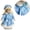 Blue, variant on Toy Doll 20cm Porcelain Doll Blond Girl in Dress Photo Props Decorations Girl Figurine Birthday Gift