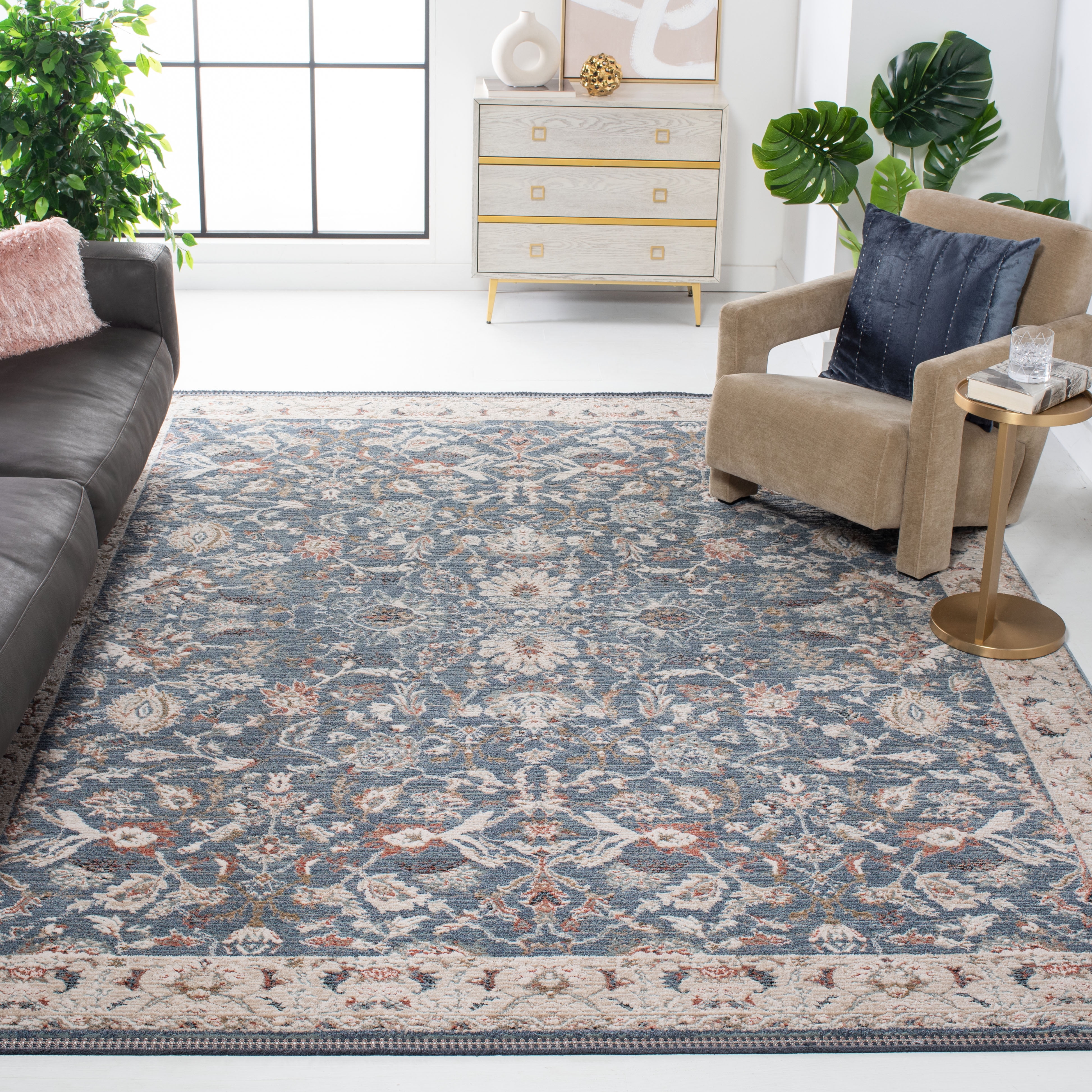 SAFAVIEH Vivaldi Lennard Abstract Area Rug, Blue/Ivory, 8' x 10'