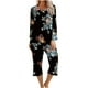 thumbnail image 2 of ICHUANYI Liquidación Conjunto de pijama cómodo de dos piezas de manga larga con cuello redondo para mujer de 2 piezas Conjunto deportivo ICHUANYI WER202308244199, 2 of 5
