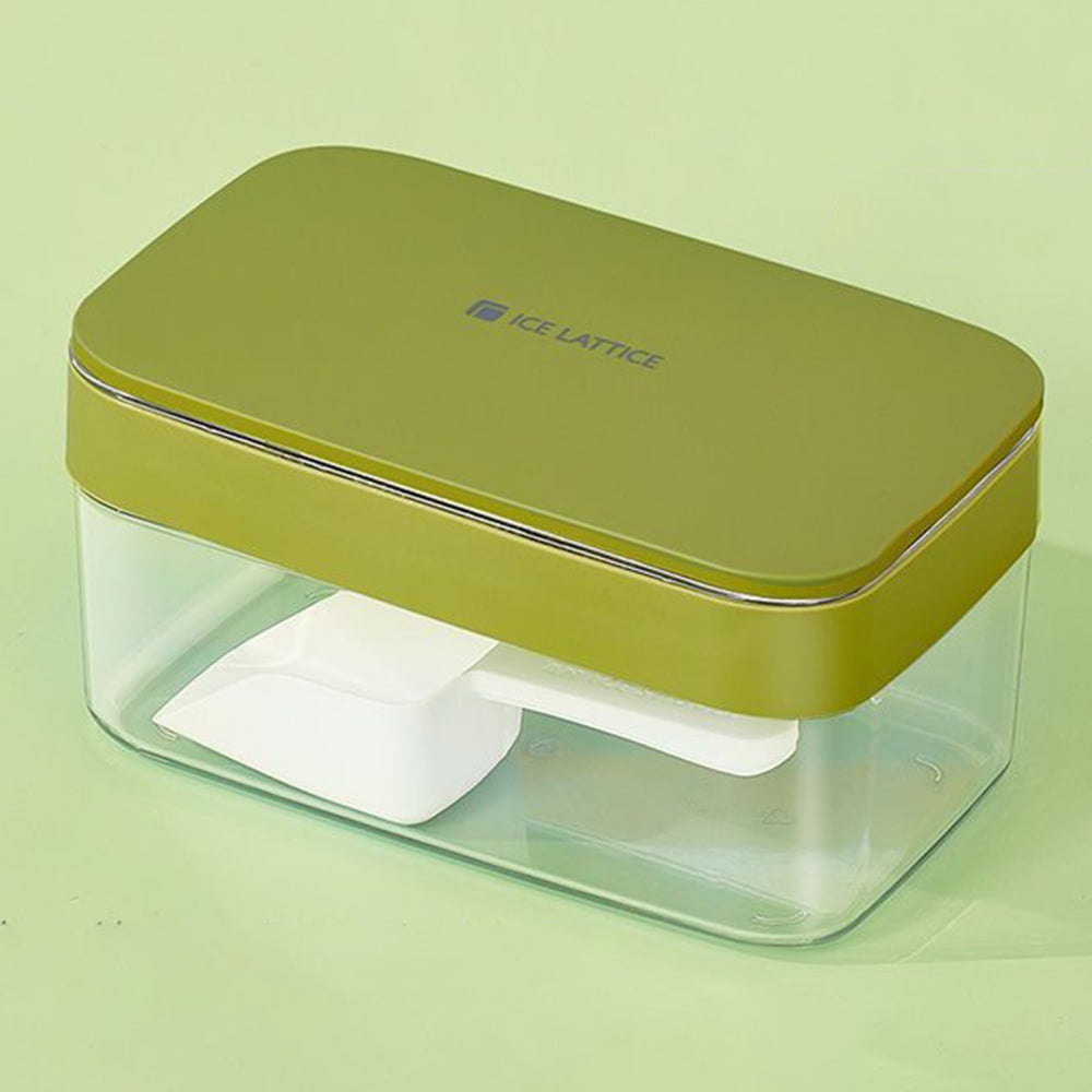 Ice Cube Tray with Lid and Bin Easy Release Circle Ice Cube Tray for