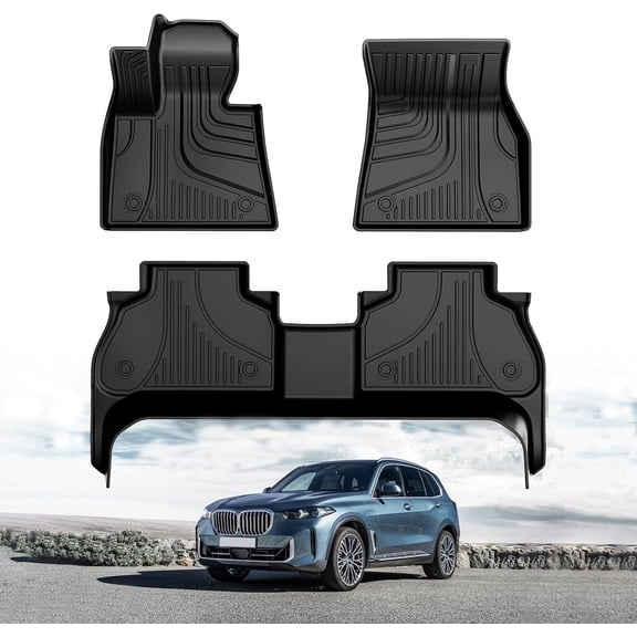 AOMSAZTO Car Floor Mats for BMW X5 2019-2025 All Weather TPE Rubber Floor Liners Anti-Slip Protection
