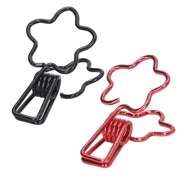 Abrazaderas De Papel 100 Piezas Clips De Carpeta Negros Y Rojos Fuerza De Sujeción Fuerte Para Oficina ANGGREK Arte y Manualidades