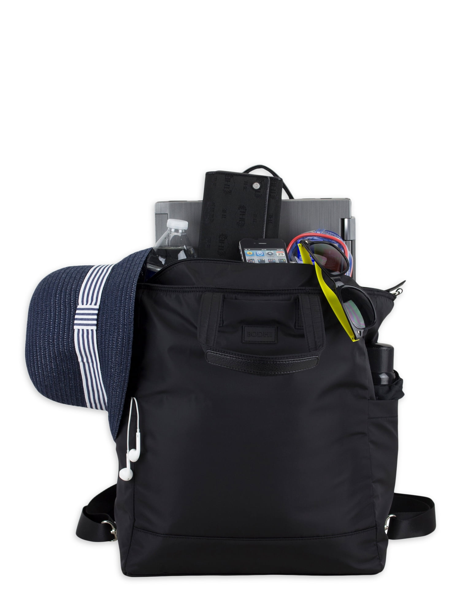 SsekoDesign Convertible Tote / Backpack Oiled Blac 3in1 Convertible Backpack, Tote & Crossbody Bag In Soft  main image 4