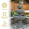 thumbnail image 5 of Sunnydaze Lion Head Traditional Resin 3-Tier Outdoor Water Fountain, 5 of 12
