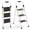 White, variant on ASoopher 3 Step Ladder with Anti-Slip Pedal, Sturdy Steel Step Stool for Kitchen, Black