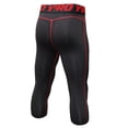 thumbnail image 2 of Men Compression Shorts Gym 3/4 Pant Base Layers Running Sport Tights Leggings, 2 of 2