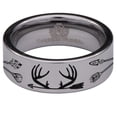thumbnail image 2 of Deer and Arrows Tungsten Carbide Ring, 2 of 9