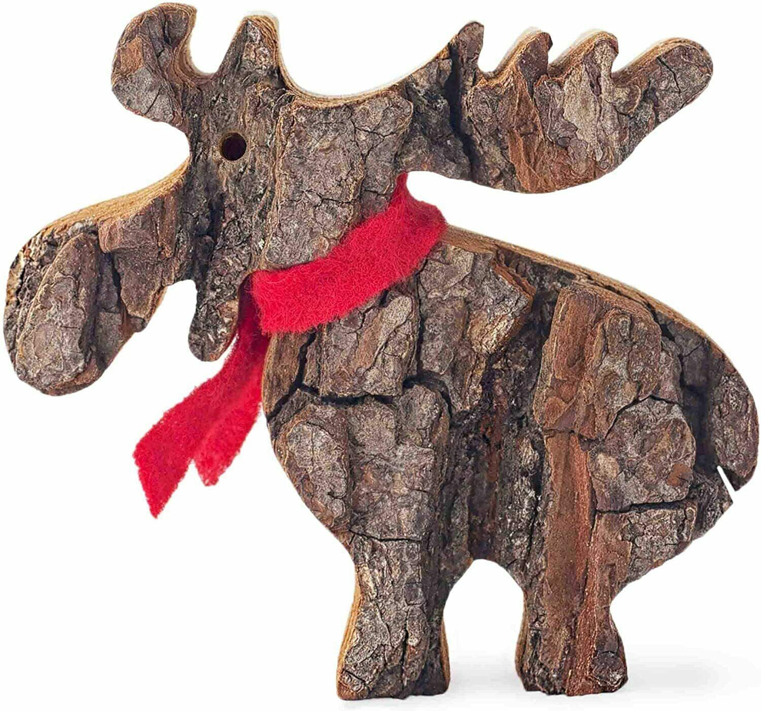 Zeckos Sunrise Moose Rustic Hand Crafted Wooden Wall Hanging 23 in. 