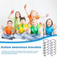 thumbnail image 7 of Srix 24 Pcs Autism Awareness Bracelet Braided Adjustable Colorful Autism Bracelet Puzzle Piece Stretch Charm Bracelet Men Women's Jewelry Appreciation Gift for Autistic Population A416, 7 of 7