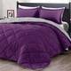 thumbnail image 1 of Set de edredón downluxe Queen morado/gris, 3 piezas, 1 of 6
