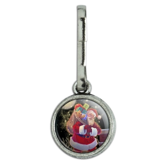 Christmas Holiday Santa Chimney Magic Antiqued Charm Clothes Purse Suitcase Backpack Zipper Pull Aid