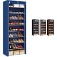 thumbnail image 1 of Zapatera De 9 Niveles Closet Plegable para Calzado Y Prendas De Vestir Estante Organizador Ajustable Armario Multiusos Mueble Rack Apilable Recamara, 1 of 7