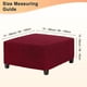 thumbnail image 3 of Funda de Ottomán Cuadrada Estirable de 31" x 31" x 15" de Uxcell, Fundas de Ottomán para Muebles/Sala de Estar/Interior [Vino], 3 of 7