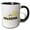 Black/White, variant on 3drose, Motivational Quote Stay Grateful with Sun and Heart Icon, 11oz Two-tone Red Mug