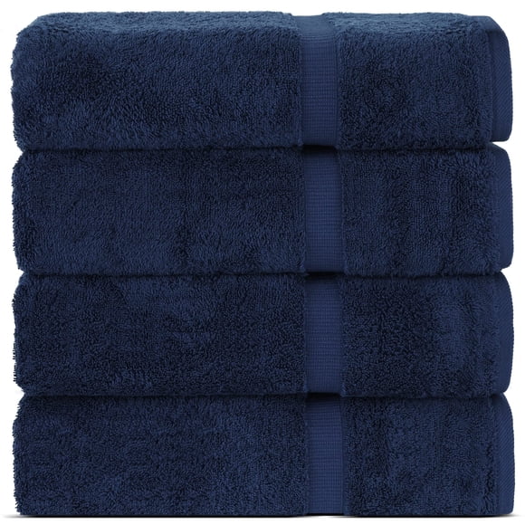 Toallas Chakir Turkish Linens 100% algodón, 4 piezas, baño, azul marino