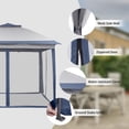 thumbnail image 3 of Outdoor Basic 11'x 11'Pop up Patio Gazebo,Portable Canopy Shade Tent with Sidewalls,Blue, 3 of 7