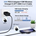 thumbnail image 6 of ABCPOW 15W iPhone Fast Wireless Charger,Magnetic Charging Pad for iPhone 15 14 Pro Max with 20W Fast USB C Charger Block Wireless Holder Stand Dock Wireless Charging Station for Samsung,Black, 6 of 8