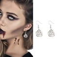thumbnail image 3 of CILENON Earrings Halloween Earrings For Women Halloween Theme Stud Earring Sets Halloween Drop Dangle Earrings Pumpkin Stud Earrings (Silver,One Size), 3 of 4