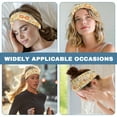 thumbnail image 6 of Jiueut Hippie Flower Nurse Button Headband Nursing Headbands with Buttons for Mask Wide Headbands for Girls Non Slip Sport Headband Sweatband Women Nurse Headbands Thin, 6 of 7