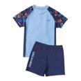 thumbnail image 1 of Toimothcn Boys Swimsuits Short Sleeve Oversized Patchwork Color Compression 2 Peice Bathing Suit Quickly Dry Soft Swimwear Comfy Summer Swimming Clothes, 1 of 9