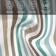 thumbnail image 5 of Brown Stripe Cloth Napkins, Ombre Geometric Teal Green Vertical Striped Washable and Reusable Dinner Napkins Set of 8, Table Napkin for Kitchen Party Birthday Wedding Hotel Housewarming 20"x20", 5 of 8