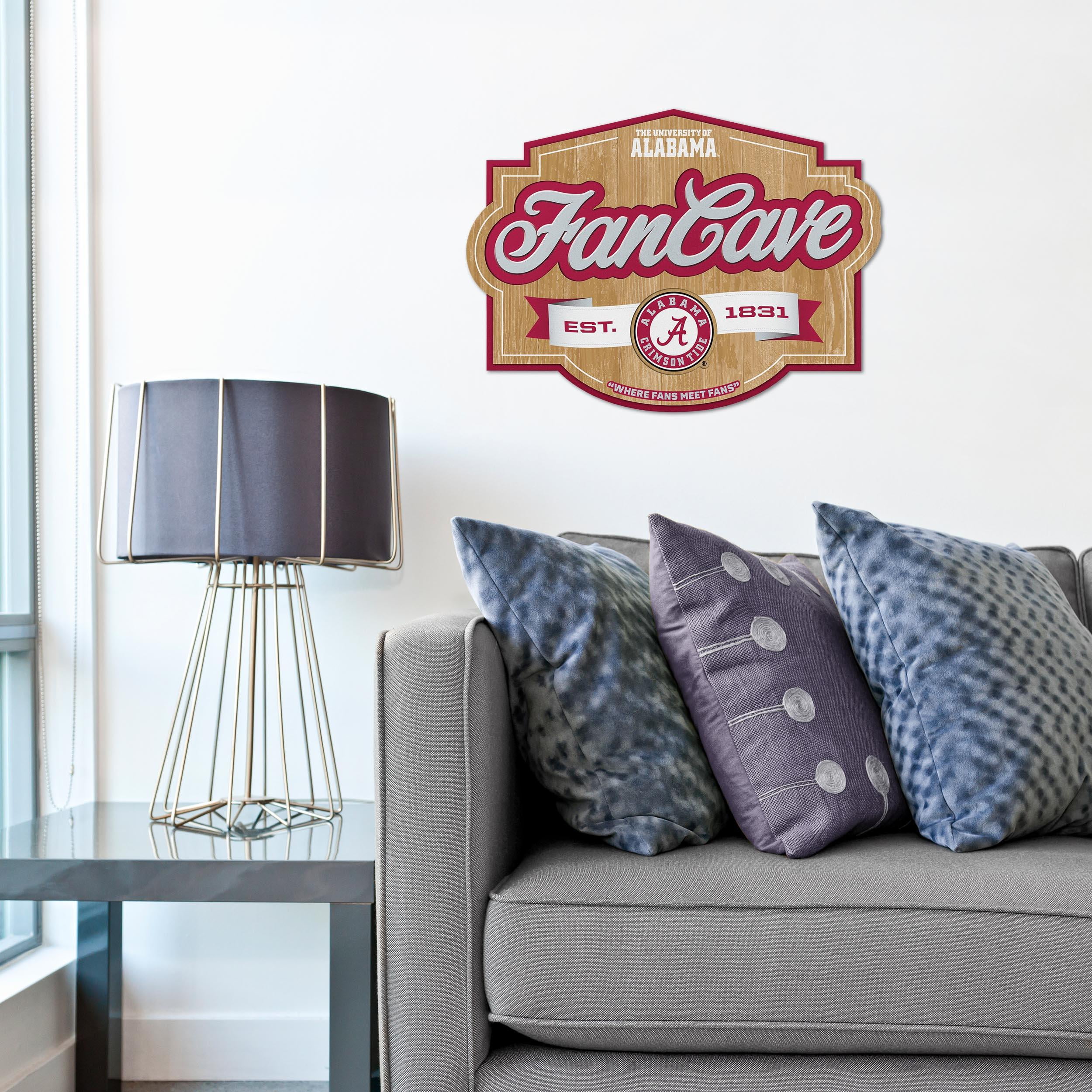 YouTheFan NCAA Alabama Crimson Tide Fan Cave Sign