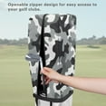 thumbnail image 5 of Yuyamidu Gray Camo Golf Bag Cover Camouflage Hood Golf Bag Dust Cover for Clubs Protection with Snap Button and Zipper, 5 of 8
