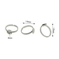 thumbnail image 3 of 100pcs Adjustable Brass 8mm Blank Round blank blanks base ring setting blank bezel Base Ring DIY Finding silver, 3 of 9
