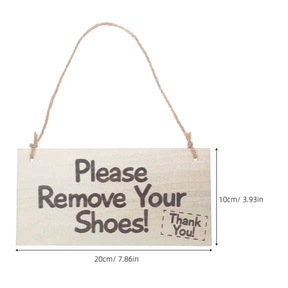 PENIKOKO 2-Pack Indoor Take Out Shoes Sign, Rectangular Shape, 11.8 x 3.9 Inches, and Clear Warning Sign