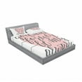 thumbnail image 3 of You will Forever Be My Always Bedding Set with Sheet & Covers, Romantic Heart with Love Words for Partners, Printed Bedroom Decor 2 Shams, 4 Sizes, Pale Pink Black White, by Ambesonne, 3 of 3