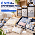 thumbnail image 3 of Fixdono Vacuum Storage Bags for Travel with a Cordless Rechargeable Pump, Space-Saving 30-Bag Set for Clothing Storage in Luggage and Closets, 3 of 8