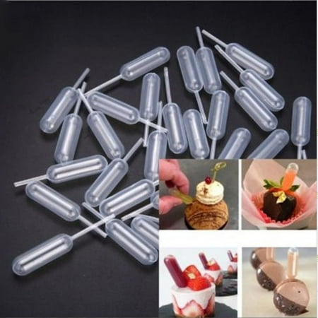 

50pcs/set Baking Tools Dessert Plastic Chocolate Squeeze Dropper Transfer Pipette Clear Cupcake 1SET
