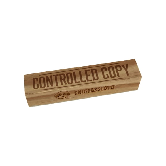 Controlled Copy Office Filing Rectangle Rubber Stamp Stamping Scrapbooking Crafting - Large 3.75in