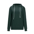 thumbnail image 4 of Womens Tops Solid Color V Neck Loose Drawstring Hooded Sweat Casual Trendy Soft Plus Size Breathable Going Out Shirts (Small, Army Green), 4 of 7