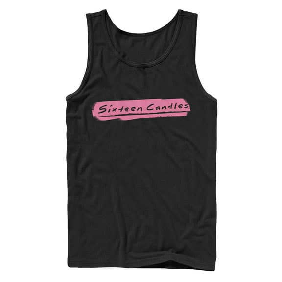 Men's Sixteen Candles Paint Stripe Logo Tank Top Black Large