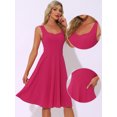 thumbnail image 2 of DARING DIVA Sweetheart Neck Swing Sleeveless Dress XS Hot Pink, 2 of 6
