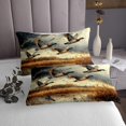 thumbnail image 3 of Mallard Queen Quilt Set Duck Hunting Bedspread Set for Kids Boys Man Flying Duck Lighting Coverlet Set,Rustic Decor Wildlife Animlas Farmhouse Style Bed Set, 3 of 5