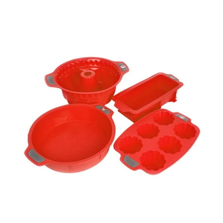 Silicone Bakeware Range - Gela Global 4 Piece Silicone Bakeware Set