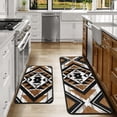 thumbnail image 2 of Boho Aztec Kitchen Mats Rugs Sets of 2,Western Kitchen Farmhouse Style Mat Non-Slip Washable,Western Kitchen Decor Anti-Fatigue Floor Mat for Kitchen Sink Laundry Room,17x30+17x47Inch Black, 2 of 6