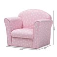 thumbnail image 3 of Baxton Studio Erica Fauteuil Rembourré Rose et Blanc pour Enfants, 3 of 8