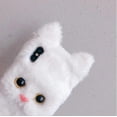 thumbnail image 3 of Cartoon Doll Toy Cat iPhone 12 Pro Case, Fluffy 3D Cute Plush Fur Animal Soft Cover with Bracket Stand Compatible with iPhone 6s Case (Plush Kitten Wh, 3 of 4