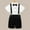 w93# Black65, variant on Wuxian Baby Boys Formal Outfits Suits Short Sleeve Solid Color Button Down Stand Collar Soft Shirt And Suspender Shorts Stretchy Pinafore Overalls Stylish Gentleman Clothes Sets,Black,2-3 Years
