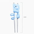 thumbnail image 5 of NIBOLOG 1 Pair Kids Chopsticks Cartoon Animal Anti-slip Handle Stainless Steel Feeding Auxiliary Tableware Chopsticks for Infant, 5 of 8