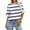 Dark Blue, variant on APEXFWDT Oversized T Shirts for Women Striped Color Block Crewneck Short Sleeve Summer Tops Casual Lightweight Loose Pullover Tops