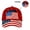 Red, variant on USA 250th Independence Day Hat - Vintage Washed Baseball Cap with Secret Passport Pocket - Commemorative Patriotic Sun Hat - Retro Distressed American Flag Cap for Travel & Celebration