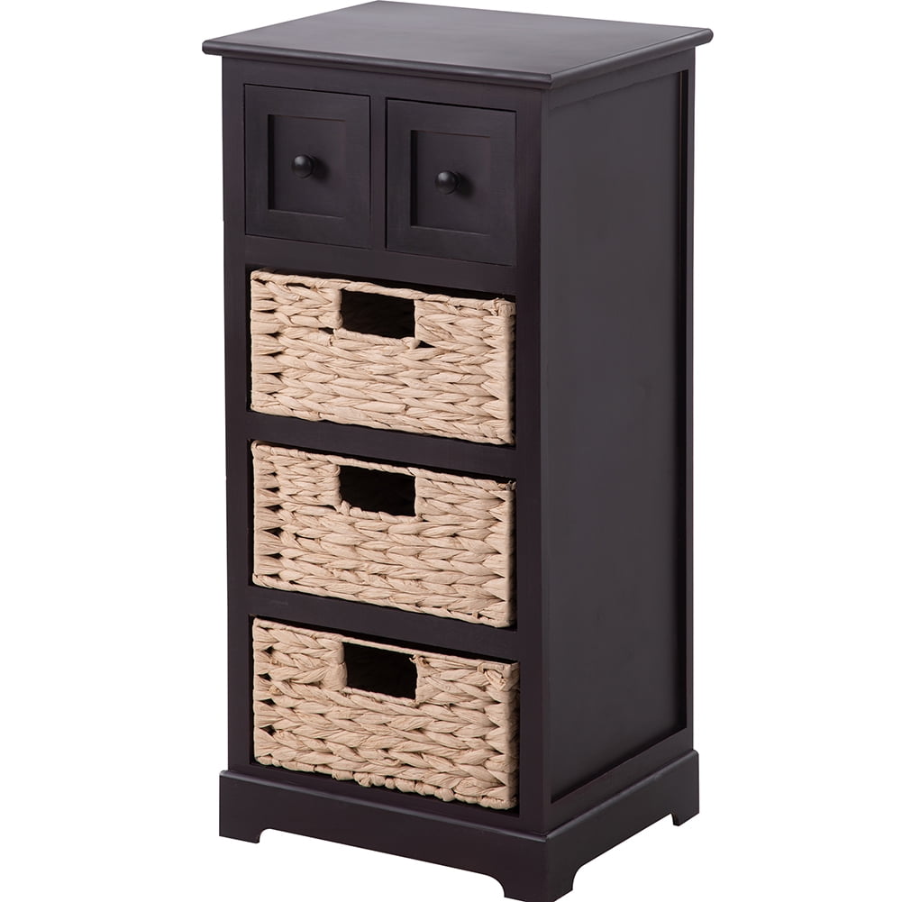 Lowestbest Accent Style Vintage End Table, with 3 Baskets, for Livingroom (Espresso) Lowestbest Accent Style Vintage End Table, with 3 Baskets, for Livingroom (Espresso)