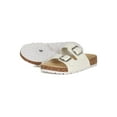 thumbnail image 4 of Women Leatherette Open Toe Buckled Cork Footbed Slide Sandal 18757, 4 of 6