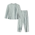 thumbnail image 2 of Kll Christmas Deer Print Women'S Long Sleeve Pajamas With Pants Sleepwear Loungewear 2 Set-Small, 2 of 9